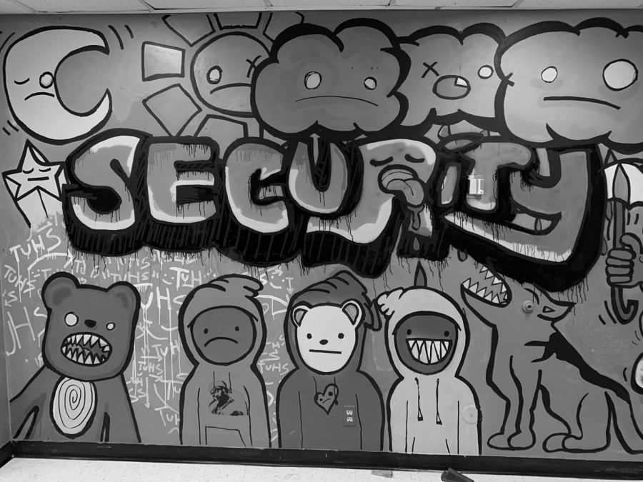New mural brightens security office