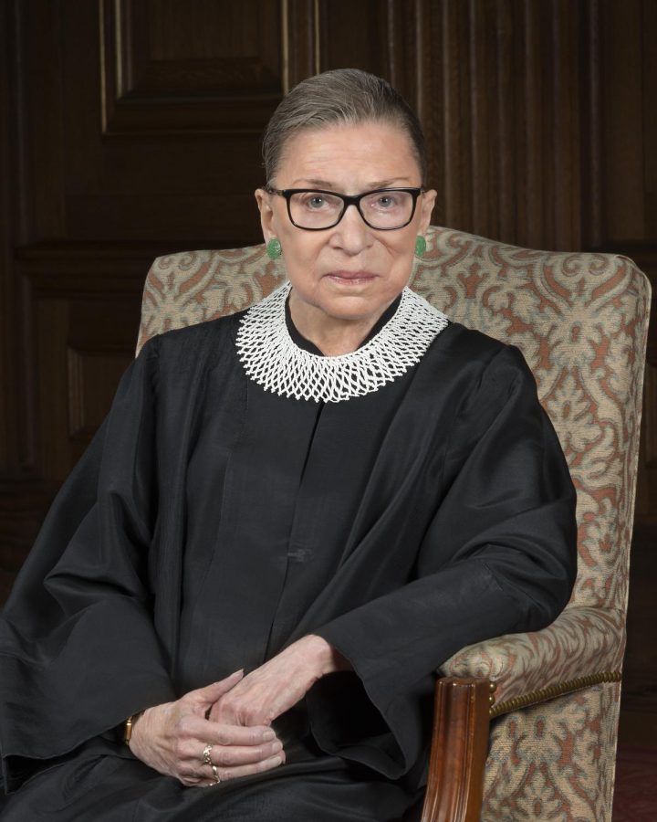 Justice Ruth Bader Ginsburg sits for her official Supreme Court portrait in 2016. Ginsburg was first appointed as Justice in 1933. 