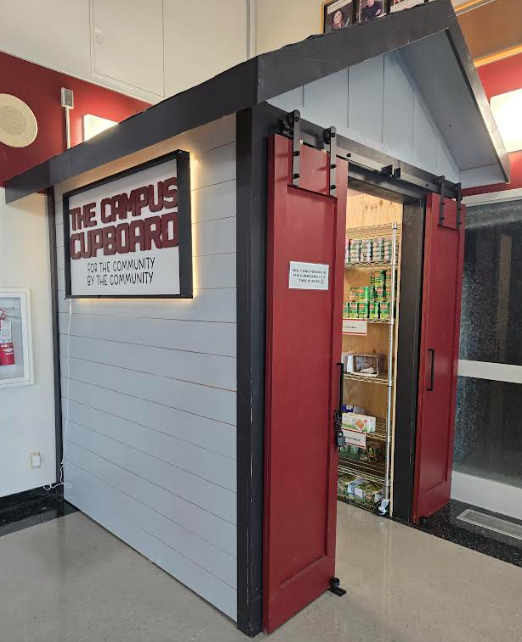 The Campus Cupboard waits in the commons as a resource for any student and family who needs help getting food.