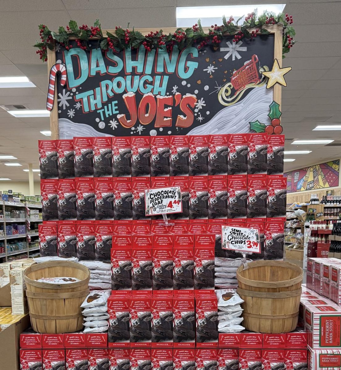 Trader Joe’s display features a holiday treat.