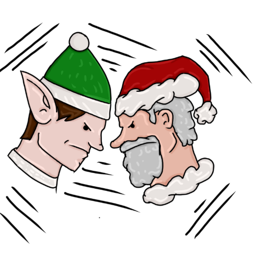 Elf on the Shelfing it: Elf and Santa square off