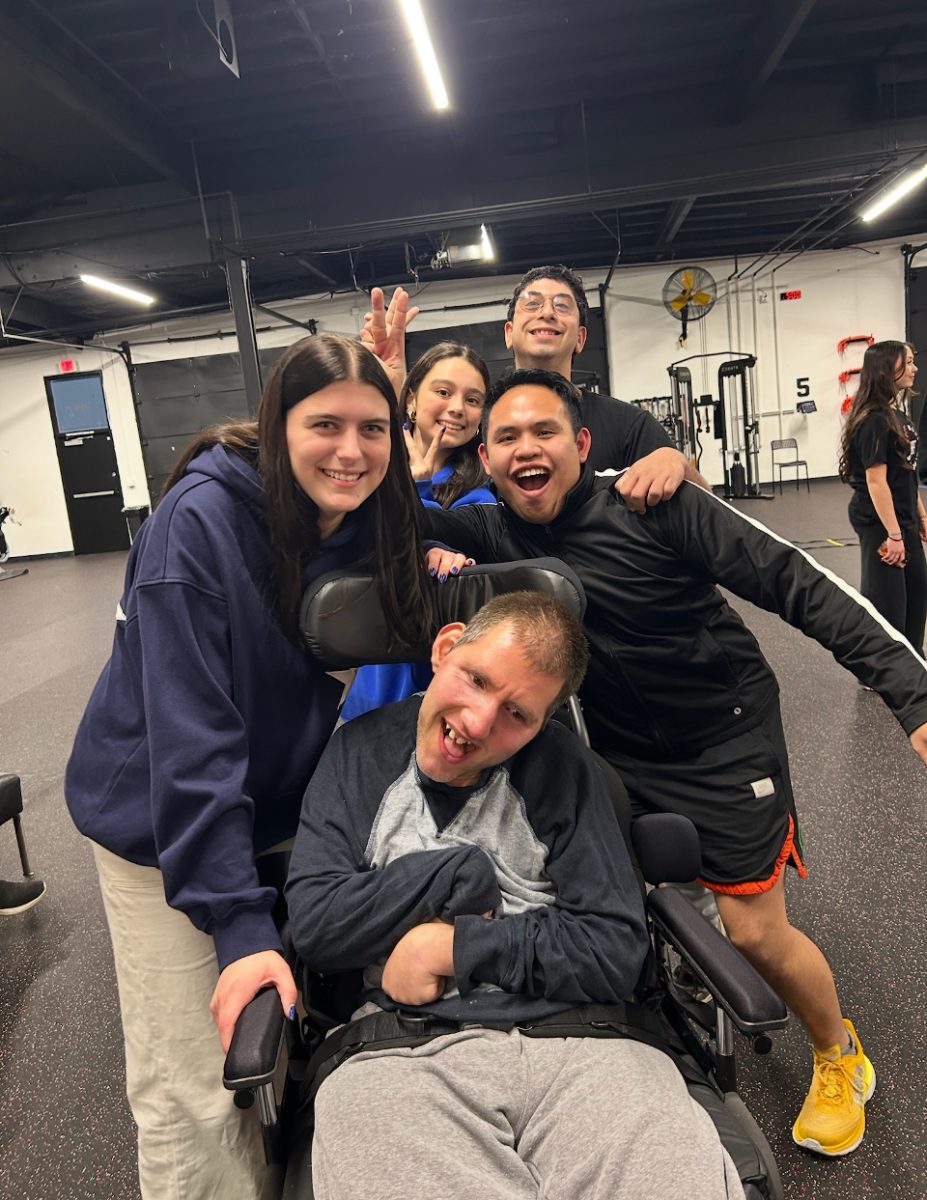 EBA athletes and partners participate in a group exercise.