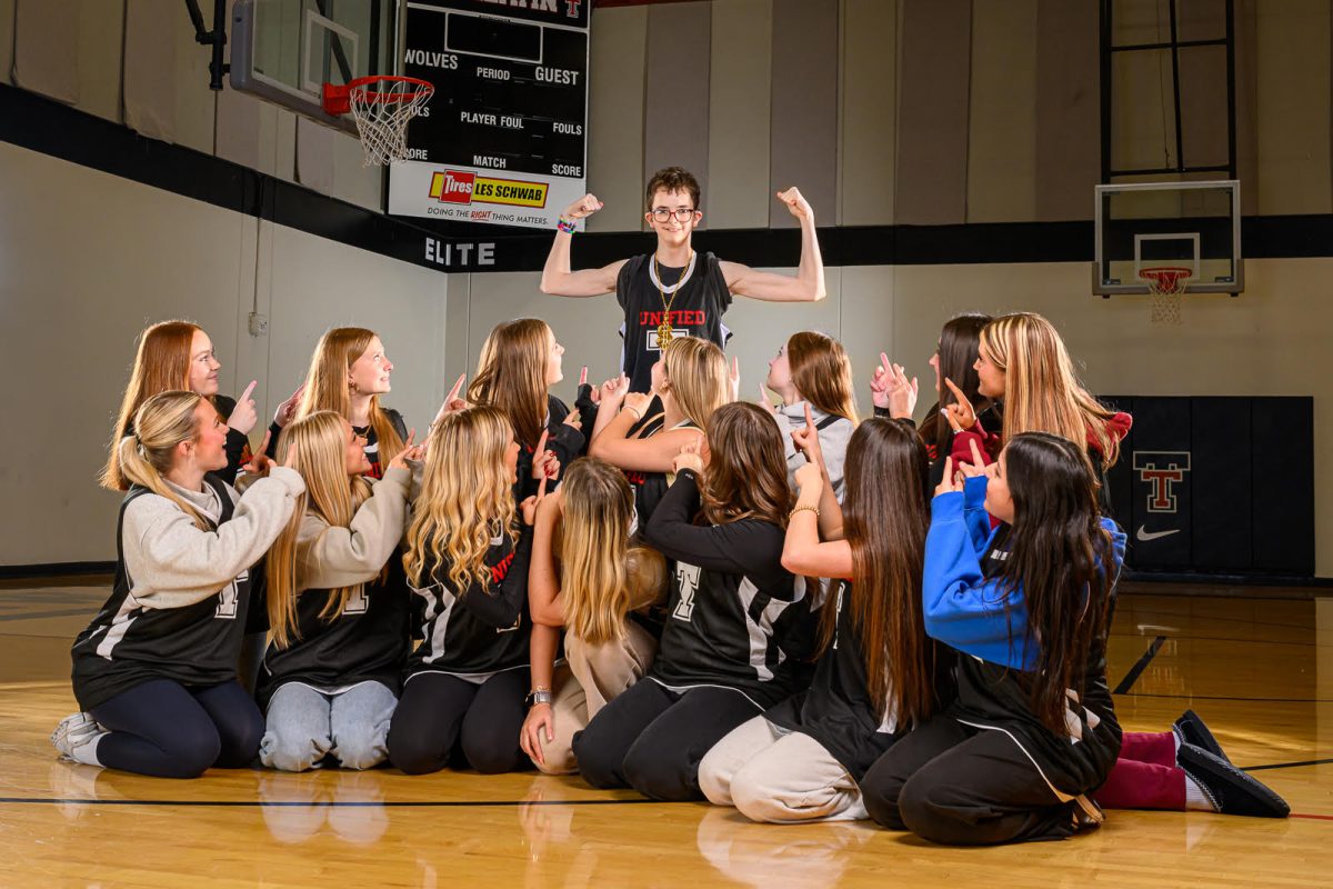 Senior Unified athlete Dylan Coleman is a starter for the Unified basketball team.